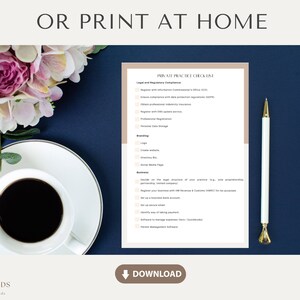 Formulario comercial de terapia privada, PDF rellenable, lista de verificación de práctica privada, formulario de terapeuta, recurso de práctica privada, descarga digital imagen 5