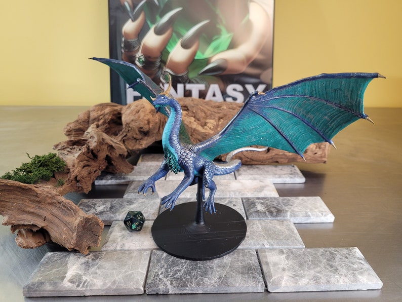 Ancient Moonstone Dragon- Hand Painted - Etsy