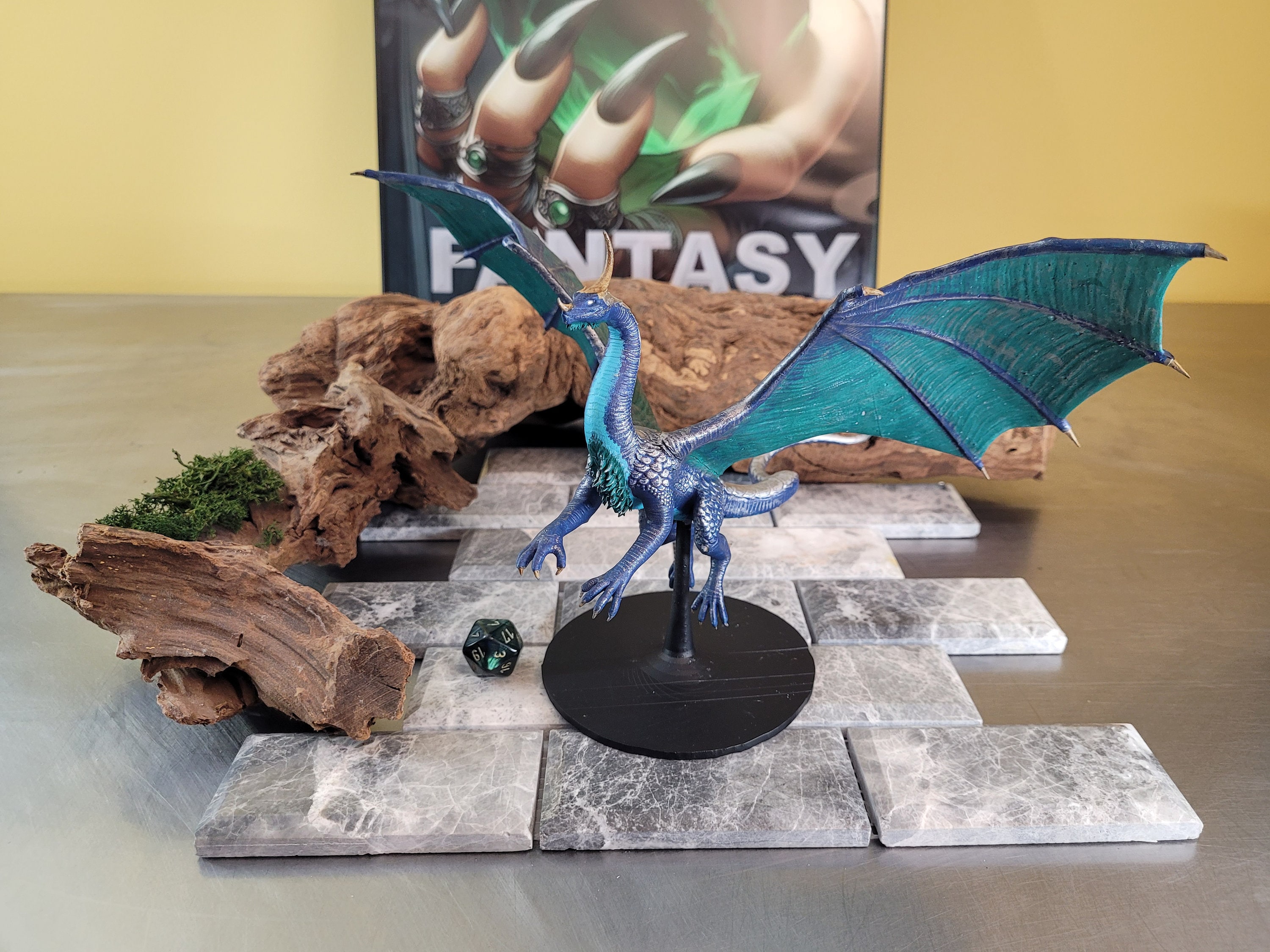 Ancient Moonstone Dragon- Hand Painted - Etsy
