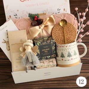 Christmas Eve Gift Box for Family, Neighbor Holiday Gift Box, Cozy winter gift for couples New Year gift box for neighbor Gift Box 12