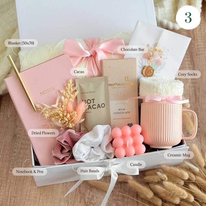 Hygge Gift Box for Her, Care Package, Hug in a Box, Birthday Gift for Women, Gift for Mom or Girlfriend, Mothers Day Gift Set Gift Box 3