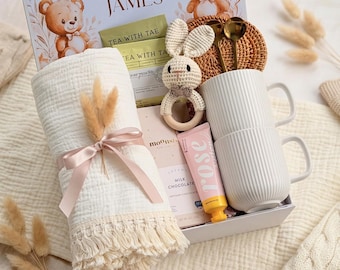 Gift Box for New Mom, New Parents Gift Basket, Postpartum Care Package, First Time Mom Gift, Expecting Mom Gift Box, Baby Gift Set