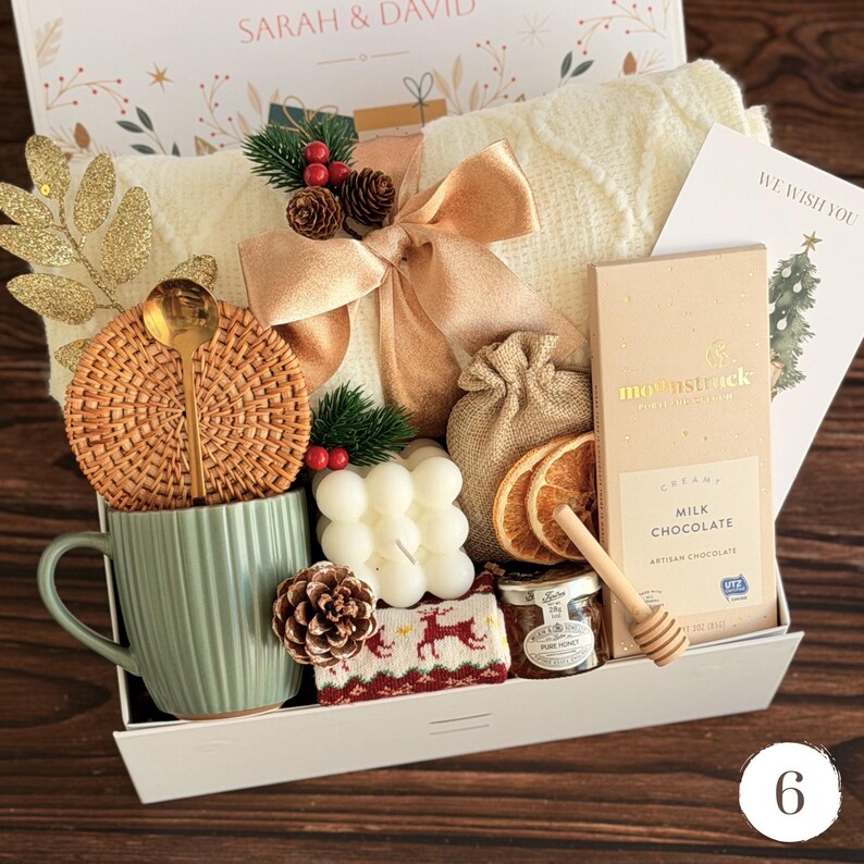 Christmas Eve Gift Box for Family, Neighbor Holiday Gift Box, Cozy winter gift for couples New Year gift box for neighbor Gift Box 6