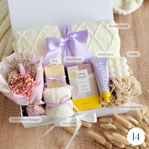 Women Birthday Gift Box, Birthday Gift for Her, Cozy Gift Basket, Sending Hugs Gift, Care Package for Her, Mom Birthday Gift, Sister Gift Gift box 14