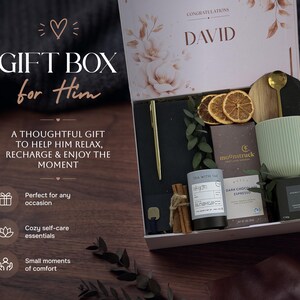 Gift box for him designed for any occasion — thoughtful appreciation gift for dad, coworker or employee