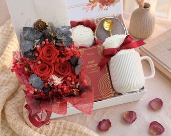 Sympathy Gifts, Bereavement Gifts, Sympathy Card, Pocket Hug, Hug in a Box, Hygge Gift Box, with Knit Blanket and Candle, Cozy Warm Gift Set