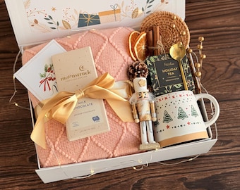 Hug in a Box for Her, Classy Gift Basket, Hygge Care Package, Thinking of You Gift for Mom, Winter Christmas Holiday Gift