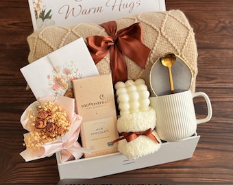 Thinking of You Gift Box, Get Well Soon Hygge Gift Box, Succulent Gift Basket, Hug in a Box, Sympathy Gift Box, Emotional Support Gift Box
