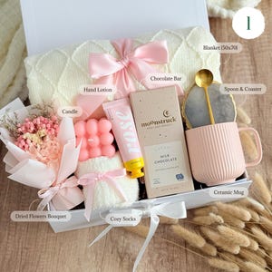 Hygge Gift Box for Her, Care Package, Hug in a Box, Birthday Gift for Women, Gift for Mom or Girlfriend, Mothers Day Gift Set Gift Box 1