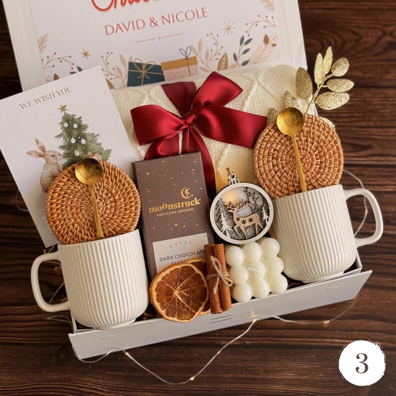 Cozy Gift Box for Her: Blanket, Mug, Flowers & More Gift Box 3