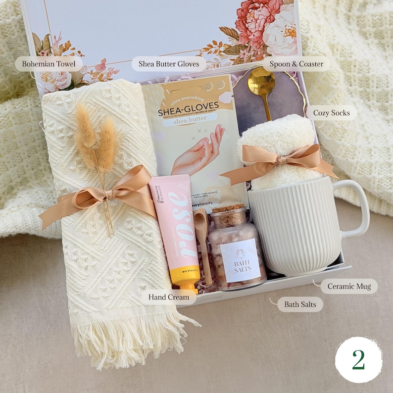 Women Birthday Gift Box, Birthday Gift for Her, Cozy Gift Basket, Sending Hugs Gift, Care Package for Her, Mom Birthday Gift, Sister Gift Gift box 2