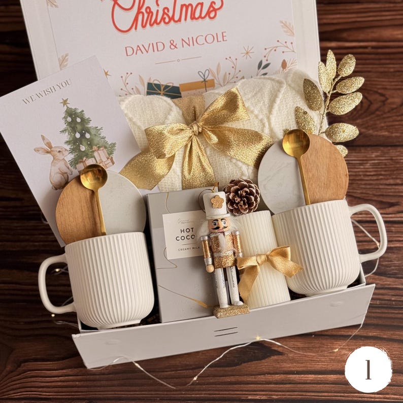Christmas Eve Gift Box for Family, Neighbor Holiday Gift Box, Cozy winter gift for couples New Year gift box for neighbor Gift Box 1