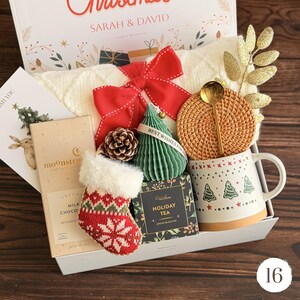 Hug in a Box for Her, Classy Gift Basket, Hygge Care Package, Thinking of You Gift for Mom, Winter Christmas Holiday Gift Gift Box 16