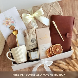 Cozy Gift Box with Knit Blanket, Mug, and Soy Candle