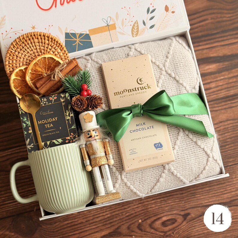Christmas Eve Gift Box for Family, Neighbor Holiday Gift Box, Cozy winter gift for couples New Year gift box for neighbor Gift Box 14
