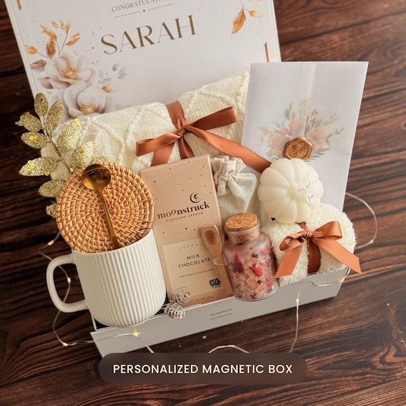 Cozy Self Care Gift Box for Women Friendship Fall Gift Box Sending Hugs Gift for Her Thank You Gift Box for Coworker