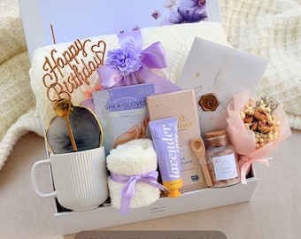 Women Birthday Gift Box, Birthday Gift for Her, Cozy Gift Basket, Sending Hugs Gift, Care Package for Her, Mom Birthday Gift, Sister Gift