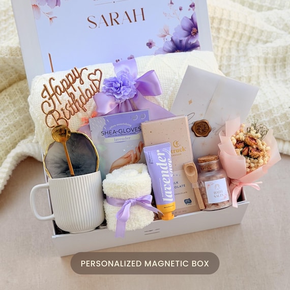 Women Birthday Gift Box, Birthday Gift for Her, Cozy Gift Basket, Sending Hugs Gift, Care Package for Her, Mom Birthday Gift, Sister Gift