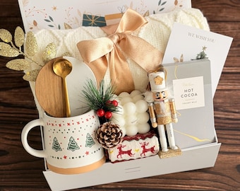 Cozy Christmas Gift With Blanket Holiday Appreciation Gift Box Set Bulk Gift Box