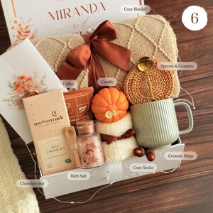 Caja de regalo otoñal acogedora con manta y vela: regalo de agradecimiento Gift Box 6