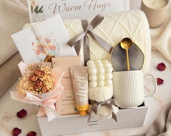 Thinking of You Gift Box, Emotional Support Care Package, Hug in a Box, Get Well Soon Gift, Comfort Gift for Her, Recovery Gift