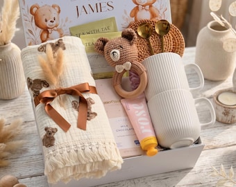 New Mom Gift Basket for Expecting Mom, Baby Shower Gift Box, New Parents Gift, First Time Mom Gift, Labor Recovery Care Package