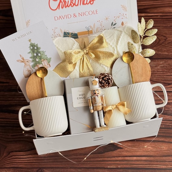 Christmas Eve Gift Box for Family, Neighbor Holiday Gift Box, Cozy winter gift for couples New Year gift box for neighbor