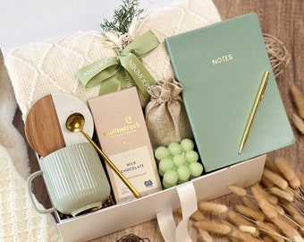 Panier-cadeau Hygge, Câlins, Coffret Bon rétablissement, Coffret cadeau de sympathie, Coffret cadeau soins personnels, Cadeau pensez à vous, Coffret cadeau de remerciement