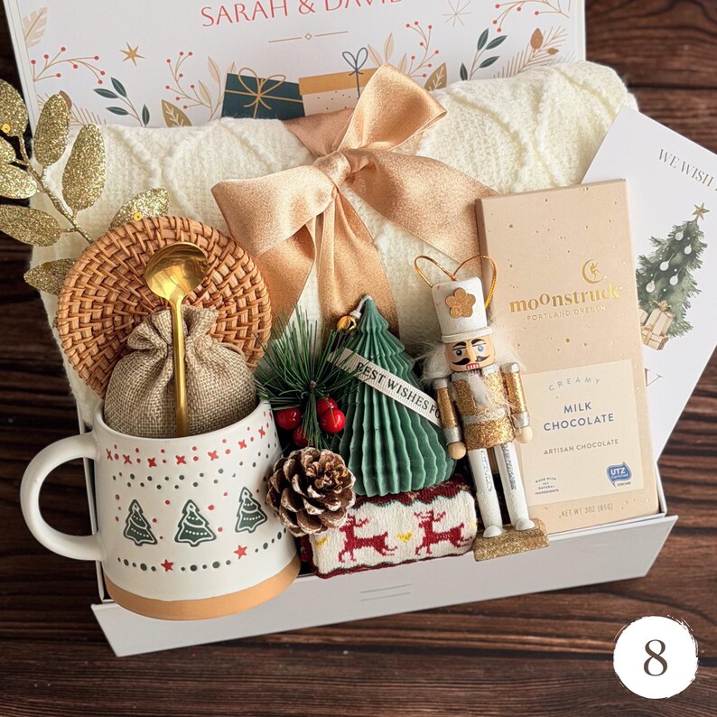 Christmas Eve Gift Box for Family, Neighbor Holiday Gift Box, Cozy winter gift for couples New Year gift box for neighbor Gift Box 8