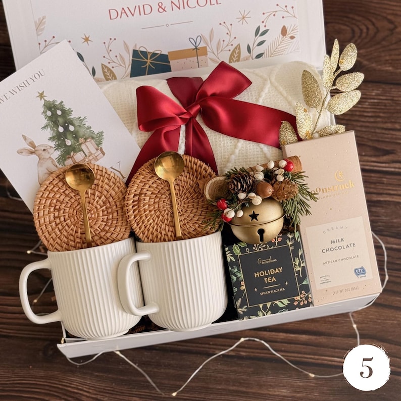 Christmas Eve Gift Box for Family, Neighbor Holiday Gift Box, Cozy winter gift for couples New Year gift box for neighbor Gift Box 5