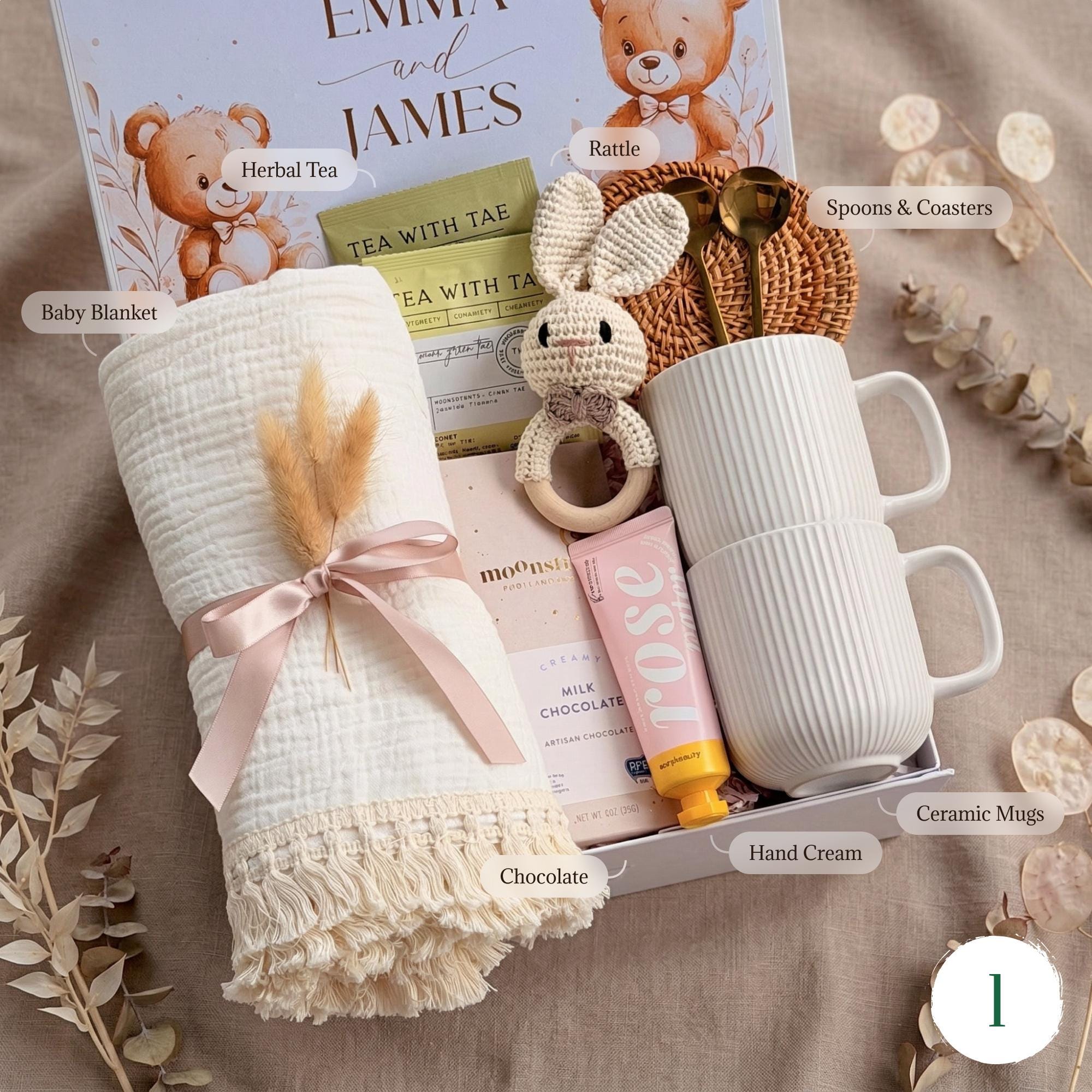 Gift Box for New Mom, New Parents Gift Basket, Postpartum Care