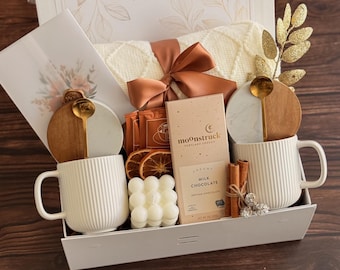 Coffret cadeau Hygge pour couple Forfait soins de famille Panier cadeau douillet pour deux