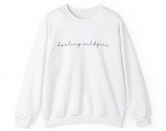 Darling Wildfire White Crewneck Sweatshirt