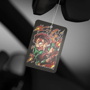 Anime Car Air Freshener Black Ice Scent Anime Auto Decor Otaku Rearview Mirror Tag Kawaii Car Accessory Perfect Gift for Anime Lovers image 7