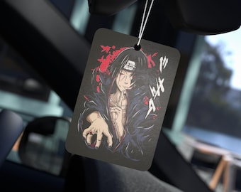 Anime Car Air Freshener Black Ice Scent Anime Auto Decor Otaku Rearview Mirror Tag Kawaii Car Accessory Perfect Gift for Anime Lovers