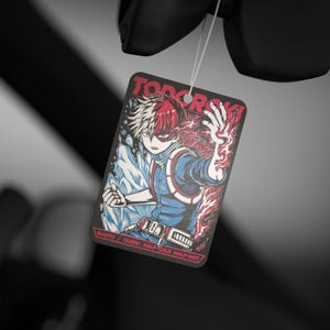 Anime Car Air Freshener Black Ice Scent Anime Auto Decor Otaku Rearview Mirror Tag Kawaii Car Accessory Perfect Gift for Anime Lovers image 5