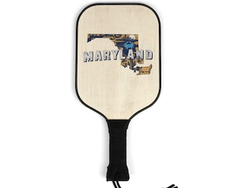 Pickleball Kit - Maryland State- 2 Paddles | 2 Balls | Pickleball Gear for men and women | Pickle ball State Designs