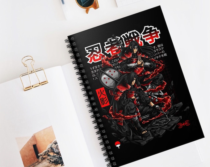 Anime Spiral Notebook | Kawaii Ruled Line Journal | 118 Page Anime Notebook for School & Notes | Otaku Stationery Gift | Anime Writing Book