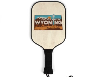 Pickleball Kit - Wyoming State- 2 Paddles | 2 Balls | Pickleball Gear for men and women | Pickle ball State Designs