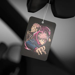Anime Bil Luftfräschare Black Ice Doft Anime Bildekor Otaku Backspegeletikett Kawaii Biltillbehör Perfekt Present för Animeälskare bild 5
