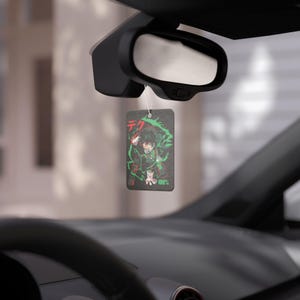 Anime Car Air Freshener Black Ice Scent Anime Auto Decor Otaku Rearview Mirror Tag Kawaii Car Accessory Perfect Gift for Anime Lovers image 4