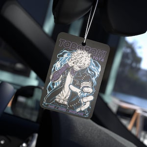 Anime Car Air Freshener Black Ice Scent Anime Auto Decor Otaku Rearview Mirror Tag Kawaii Car Accessory Perfect Gift for Anime Lovers image 1