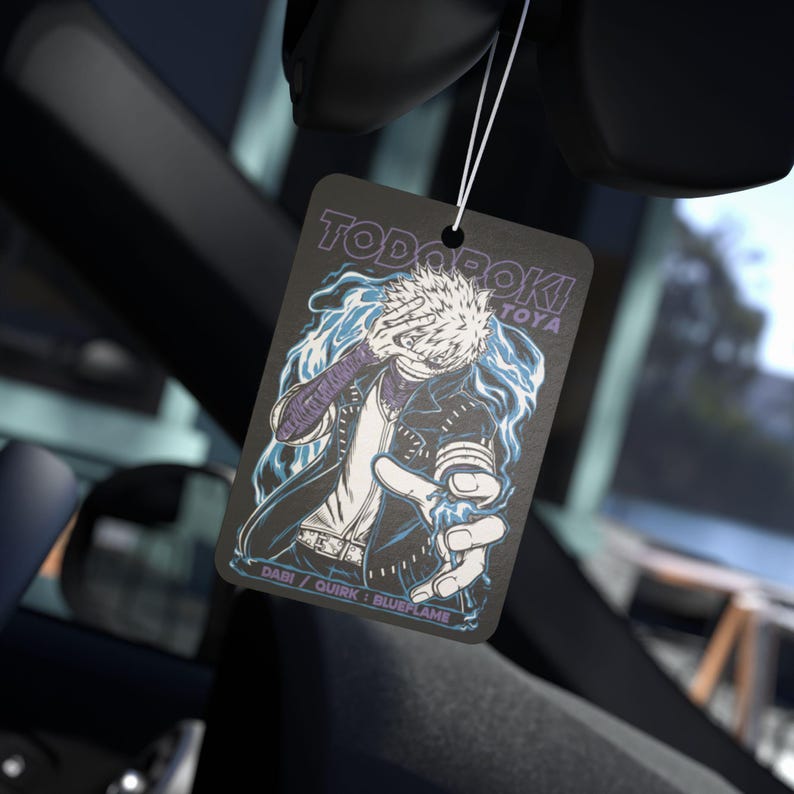 Anime Car Air Freshener Black Ice Scent Anime Auto Decor Otaku Rearview Mirror Tag Kawaii Car Accessory Perfect Gift for Anime Lovers image 1