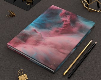 Pink Space Journal | Astronomy Gifts Galaxy | Hardcover Journal | Hardcover Notebook | Celestial Journal | Lined Notebook | Lined pages