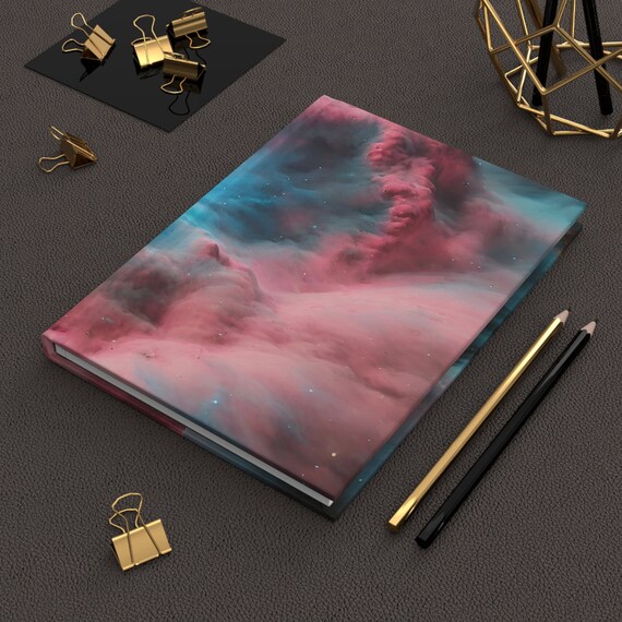 Pink Space Journal | Astronomy Gifts Galaxy | Hardcover Journal | Hardcover Notebook | Celestial Journal | Lined Notebook | Lined pages