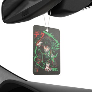 Anime Car Air Freshener Black Ice Scent Anime Auto Decor Otaku Rearview Mirror Tag Kawaii Car Accessory Perfect Gift for Anime Lovers image 3