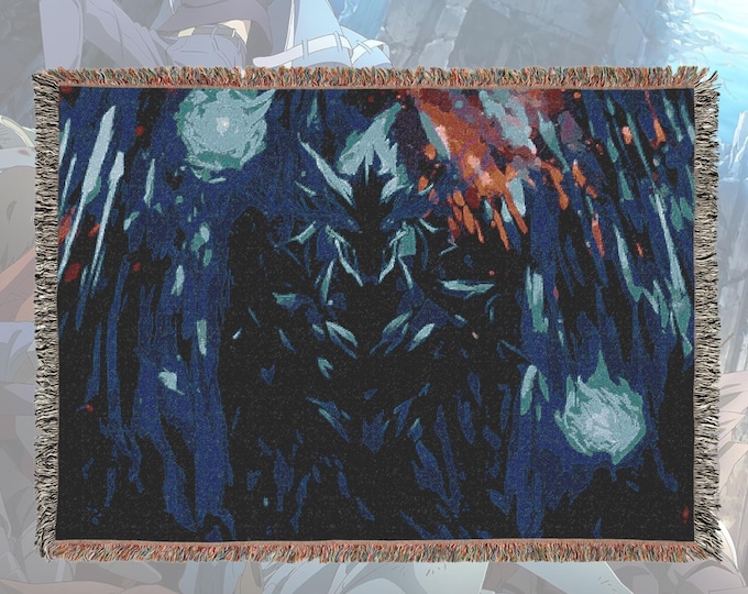Anime Blankets, Manga cover  - Woven 100% Premium Cotton Throw Blanket with Colorful Fringe - Cozy Home Decor, Wall Tapestry, Gift