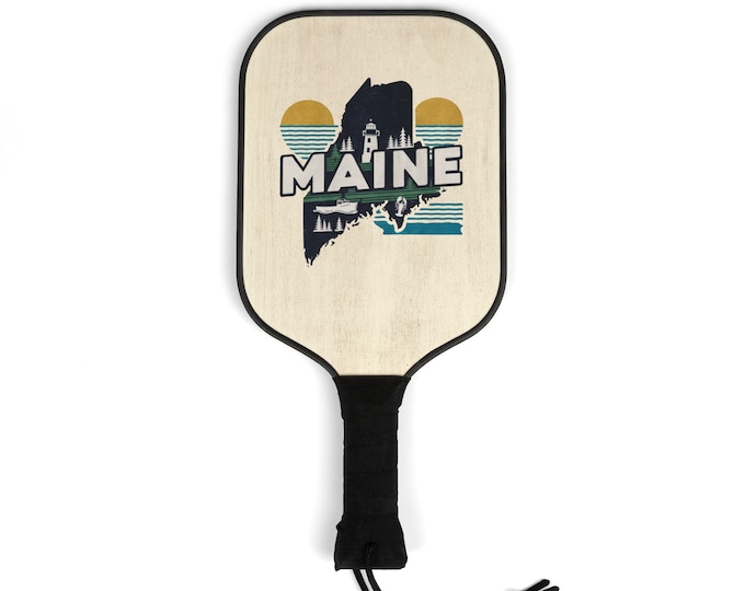 Pickleball Kit - Maine State- 2 Paddles | 2 Balls | Pickleball Gear for men and women | Pickle ball State Designs