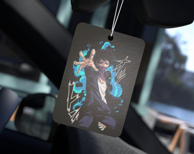 Anime Car Air Freshener Black Ice Scent Anime Auto Decor Otaku Rearview Mirror Tag Kawaii Car Accessory Perfect Gift for Anime Lovers