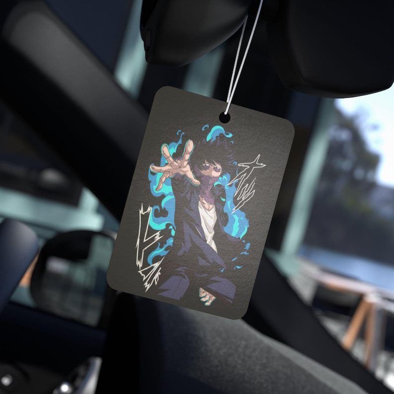 Anime Car Air Freshener Black Ice Scent Anime Auto Decor Otaku Rearview Mirror Tag Kawaii Car Accessory Perfect Gift for Anime Lovers image 1